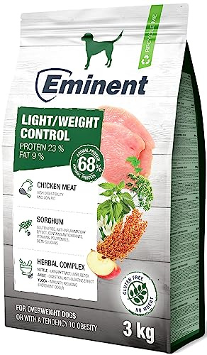 Eminent Light Weight Control High Premium – Glutenfreie Vollnahrung für Hunde mit Neigung zu Übergewicht | Mit L-Carnitin & angepasstem Energiegehalt 3kg