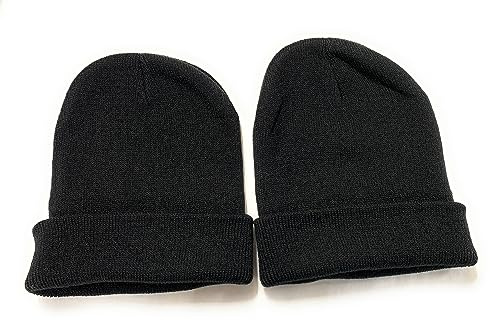 Caprilite 2 x Children's Kids Boys Girls Unisex Winter Knitted Beanie School Hat (Pair) UK
