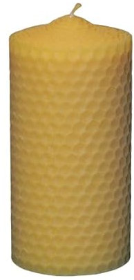 5 Bienenwachskerzen 10cm h. 5,1cm D. gedreht aus Wachsplatten 7,60€/STk 10/2 Imker Bienenwachs Kerze candle beewax