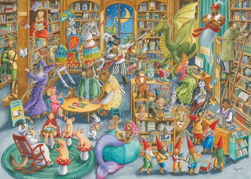 Ravensburger - Puzzle 1000 Piezas Medianoche Biblioteca | Puzzle Adultos | para Toda La Familia | 70x50 Cm | Rompecabezas Adultos | Regalo Navidad