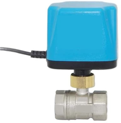 MUHM Motorisierter Kugelhahn, 2-Wege-elektrischer Kugelhahn for Wasserregler, normalerweise geschlossen/offen, AC110–220 V, DC 12–24 V, Edelstahl (Color : DC12-24V, Size : DN15)
