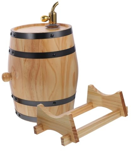 OUNONA Wine Barrel Dispenser Oak Barrel Beer Bucket Wine Dispenser Random Color
