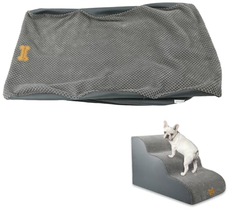 Nepfaivy Hundetreppe für Kleine Hunde 3-Stufig Bezug