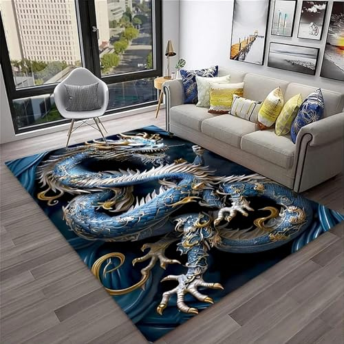 Drachentier-Dinosaurier Teppich Kinderteppich Wohnzimmerteppich Schlafzimmerteppich 3D-Gedruckter Superweicher Flanellteppich 180 X 280 Cm - Leicht Zu Reinigendes Mit Gummirückseite -8Z0Q3W5L7D5K9L7J0