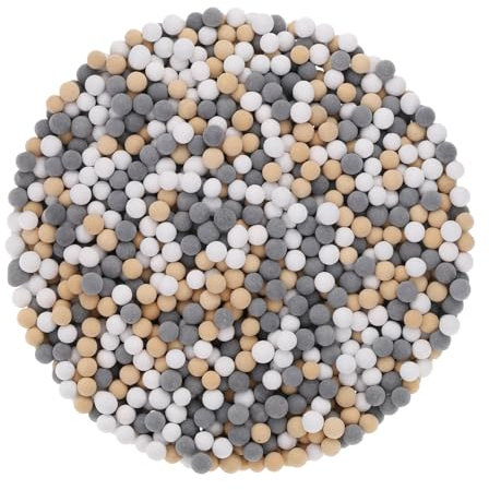 QUARKZMAN 4 Paquets de Perles de Remplacement pour Pomme de Douche 3-4mm Perles de Filtre de Douche Perles Minérales de Remplacement, Jaune, Gris, Blanc
