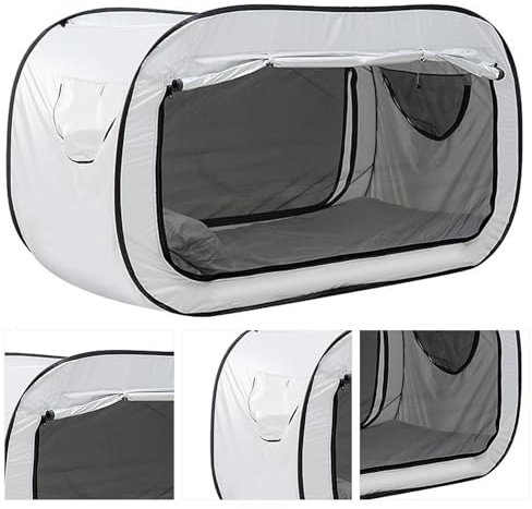 Pop-Bett-Zelt für den Innen- und Außenbereich, Tragbar, Vollständig Geschlossen, Schattiges Zelt für und Erwachsene, Praktisches und Praktisches Camping-Pop-Bett-Zelt (White)