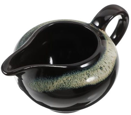 MAGICLULU Ceramic Sauce Cup Handle Porcelain Sauce Boat Milk Jug Kitchen Condiment Dispenser