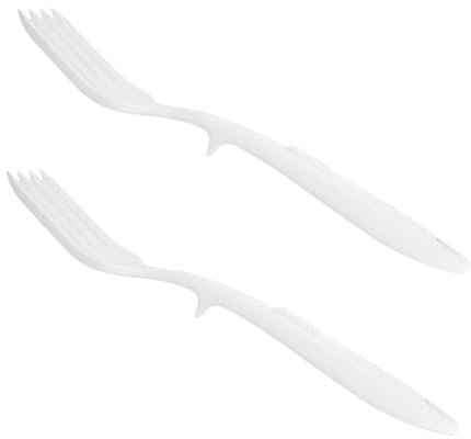 Ciieeo 2piezas Tenedores De Silicona Para Cocinar Tenedores Flexibles De Silicona Para Pasta y Fideos Utensilios De Cocina Reutilizables Para Mezclar Alimentos La Cocina