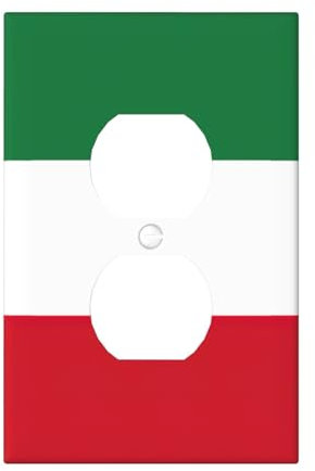 Cubiertas de salida con estampado de bandera kuwaití, 1 placa de pared de tamaño estándar, cubiertas de placas frontales de policarbonato de doble salida