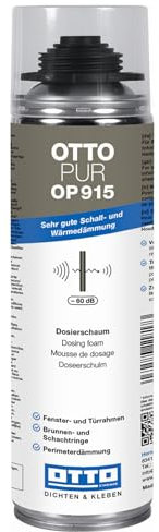 OTTOPUR OP915 - 12 x 500 ml Pistola de espuma de montaje para relleno, aislamiento y aislamiento, espuma de construcción hermética e impermeable, espuma de aislamiento acústico 60 dB para pistolas de
