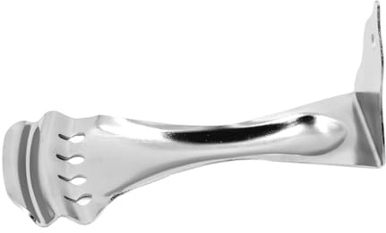 Abaodam Gitarren und Silberner Farbe Saitenhalterbrücke aus Metall Langlebiger Ersatz mit Elegantem Design für 4-saitige Akustikgitarre und Resonatorgitarre