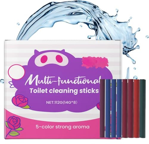 Multi-functional Deodorizing Toilet Cleaning Sticks,Perfume Toilet Cleaning Sticks,Toi-Let Fresheners,Toi-Let Limescale Remover Heavy Duty,Deep Clean & Fresh Long-Lasting,Descaling,Easy To Use