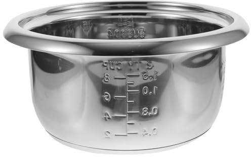 BESPORTBLE Cuve Intérieure Pour Cuiseur À Riz En Acier Inoxydable Casserole Intérieure Ronde 25.00 X 25.00 X 11.70 cm Pour Cuisson Du Riz Soupe Et Gâteau À La Maison