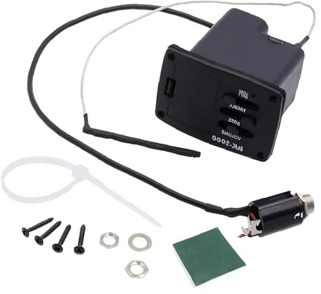 Krujecnt Tonabnehmer für Konzertgitarre, Instrumenten-Sound-Tuner, Tonabnehmer – für Übungen, Performance, Studio-Gitarre, Ukulele, Violine, Bass, Reisen, Zuhause, Show