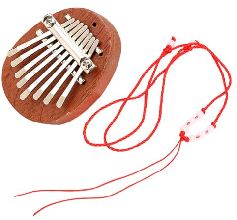 Homoyoyo Kleine Kalimba Holz Daumenklavier 8 Tasten Tragbares Fingerklavier für Anfänger und Erwachsene
