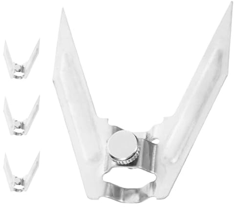 Homoyoyo Tenedores Giratorios para Pollo Asado 4 Piezas de Acero Inoxidable para Horno Doméstico, Compatibles Parrillas, Brochetas de Barbacoa para Asar Carne y Aves Uniformemente