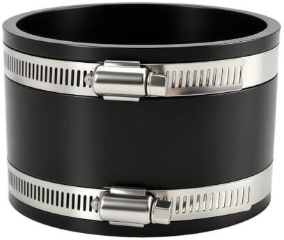 100mm Raccord Flexible en Caoutchouc,manchon De Raccordement,avec 2 Colliers De Serrage en Acier Inoxydable, Flexible Sleeve, UN Filtre À Charbon Actif Et UN Raccord Pour Conduit De Ventilation