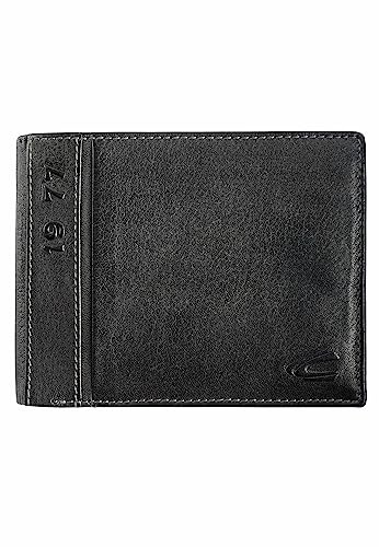 camel active Melbourne Herren Geldbörse Querformat Leder Mittelgroß Schwarz