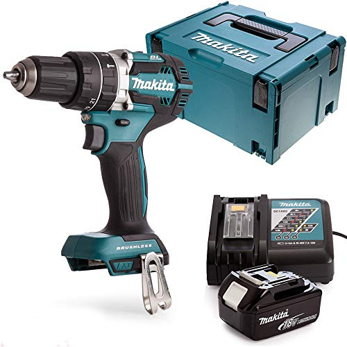 Makita DHP484 18v Brushless Combi Drill with 1 x 5Ah Battery, Charger & Case