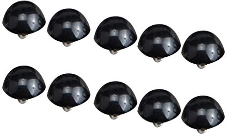 SUPVOX 200 stücke Pilz Taste Nähknöpfe halbkugel knöpfe Gewölbte Nähen Tieraugen Puppe DIY Handwerk 10.0 MM (Schwarz)