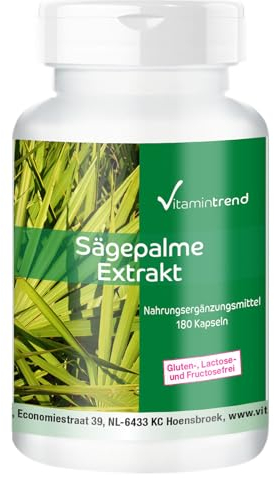Extracto de Serenoa 300mg - 180 cápsulas - vegano - altamente dosificado | Vitamintrend®