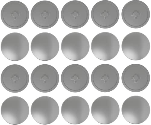 20x CACHE VIS PLASTIQUE GRIS CRUCIFORME T2 POZIDRIV CAPUCHON