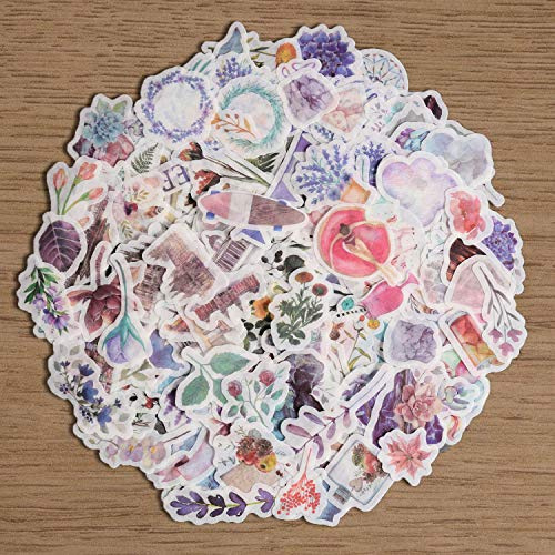 Fancico Washi Sticker Pack, 11 Feuilles (440pcs) Plante |Vintage | Botanique | Pétales | Galaxy Scrapbooking Autocollant pour Enveloppe, Scrapbook, Étiquette Journal,Cute Planners Stickers