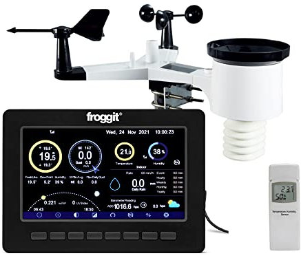 HP1000SE PRO Black Edition WiFi Internet Multikanal Funk Wetterstation