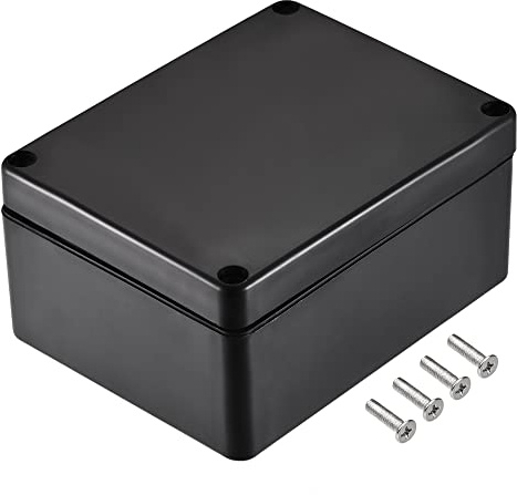 sourcing map Wasserdicht Anschlussdose ABS Schwarz 115x90x55mm | Für Elektroprojekt