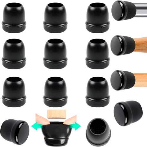 Ezprotekt Stuhlbeinschoner, 16 Stück Stuhlbeinschieber für Teppich, Ø20-28mm Stuhlgleiter für Teppiche, Schieber und Thermo-Kunststoff-Elastomer-Kombination von Stuhlbeinschutz, Keine Kratzer