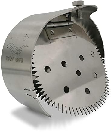 Rat Blockers in Acciaio Inox per Scarichi - Doppia Valvola in Acciaio, Valvola a Soffietto da 15 cm, Valvola Antiriflusso, Design Più Corto per Raccordi Curvi