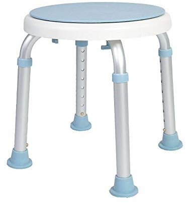 Cecaylie Duschhocker Badhocker, Duschstuhl 360° Drehbarer, 36-51cm Höhenverstellbar Badehocker, Duschhilfe Duschsitz Badsitz, für Senioren und Schwangere