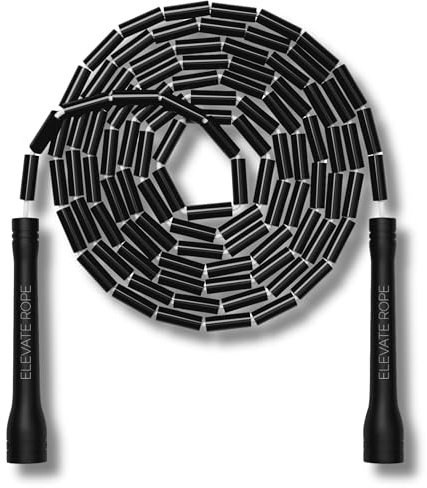 Elevate Rope Perlen‑Springseil Verstellbar 3 m mit Gratis Trainings‑App – Tangle‑Free, ideal für Rhythmus, Kontrolle & Cardio