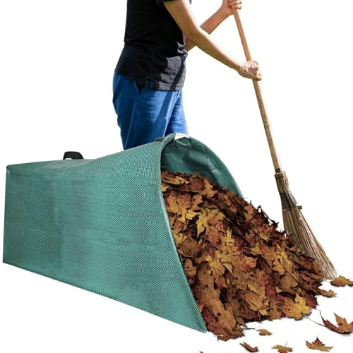 Laubsammler, faltbarer Gartenabfallbeutel, extra große Rasensäcke, Laubbeutel, schwere Laubaufnahme, Laublader, wiederverwendbare Gartensäcke für Laub, Rasenabfall (200 l)