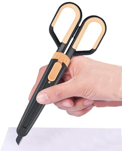 Tijeras para manualidades, tijeras para uso doméstico, tijeras artesanales Tijeras de hogar - Tijeras de escritorio multiusos, herramienta de corte 2 en 1, tijeras de papel, herramienta de costura