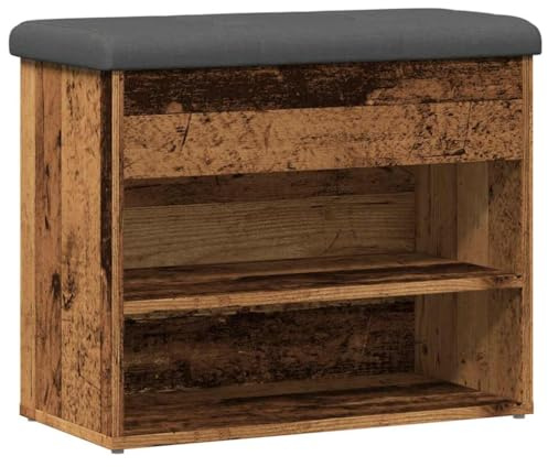 vidaXL Schuhbank Altholz-Optik 62x32x50 cm Holzwerkstoff