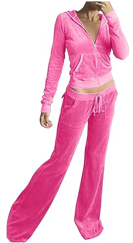 Survêtements pour Femmes Velours Loungewear Sweat à Capuche Ensemble de Sport Jogging Décontracté Sportswear Survêtement à Manches Longues Haut et Pantalon 2 Pièce Tenue de Pyjama Pas Cher