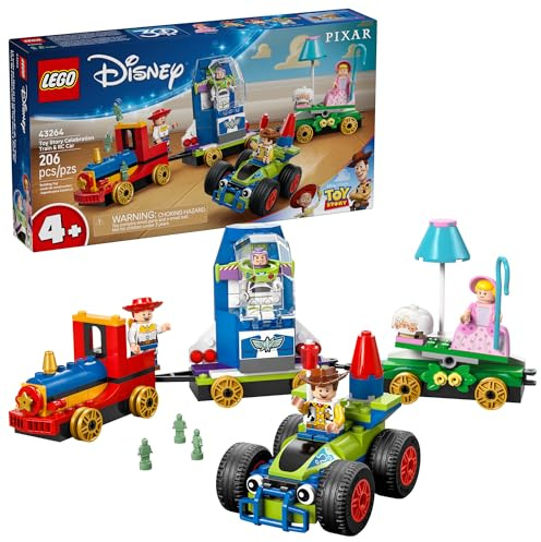 LEGO Disney and Pixar’s Toy Story Celebration Train & RC Car Toddler Toy - Sensory and Pretend Play Building Set for Preschool Boys and Girls, Ages 4+ - Disney Gift Idea for Birthdays - 43264