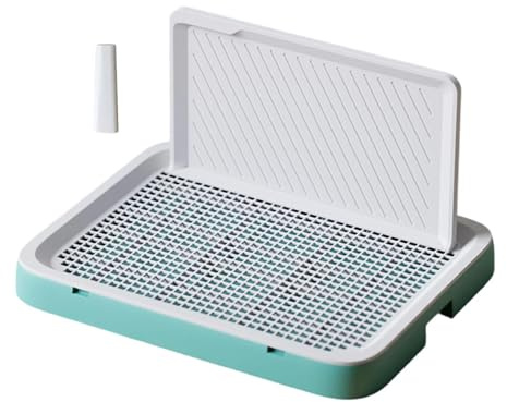 Sharplace Hundetoilette, Katzentoilette, Bettpfanne, Hundebadezimmer mit hoher, Ablage für PIPI-Pads für drinnen und draußen, GrÜn
