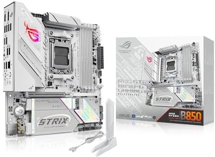 ASUS ROG Strix B850-G Gaming WiFi AMD AM5 B850 mATX Motherboard, Advanced AI PC Ready, 14+2+1 Power Stages, DDR5 Slots, 4X M.2 Slots, PCIe® 5.0 Ready, WiFi 7, 2.5G LAN, USB 20Gbps Type-C®, AI Advisor