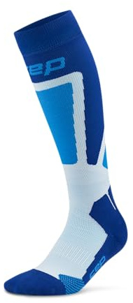 CEP THERMO SKISOCKEN TALL 4.0 – Leistungsstarke Ski socken Herren für Wintersport & lange Tage im Schnee – Komfortable Skistrümpfe Herren mit optimaler Passform – Blue/Aqua