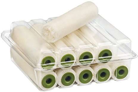 Colorus Lackierwalze Velours lösemittelbeständig 10 cm 4 mm Flor | 10er Pack Lackierrollen für deckende Lacke | Lackwalze für 2K Lacke | Heizkörperroller, Farbwalze Lack | Malerwerkzeug