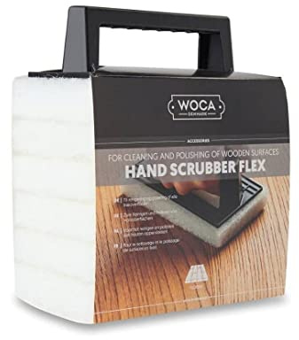 Woca Hand Scrubber Flex Kit with 5 White Polishing Pads