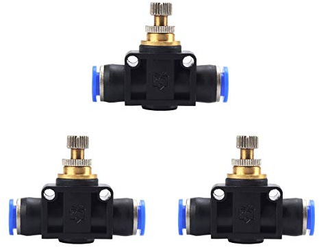 6mm Luftschlauch Pneumatischer Push Connector, Drosselrückschlagventil Durchflussregler, Pneumatische Luftstromregler, Drosselventil Drehzahlregelventil, Rohr Wasserschlaucharmaturen