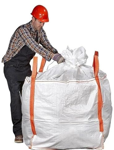 Big Bag mit Füllschürze | Verschließbarer Transportsack | 90x90x90cm | 10 Stück