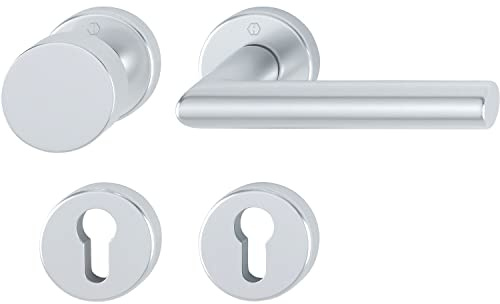 HOPPE Stockholm 2811464 Change Fitting on Rosette, Aluminium Silver Anodised