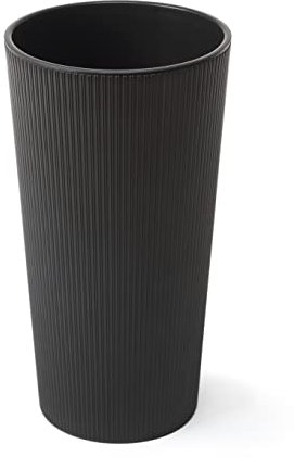 HappyFlower | Hoher Blumentopf | Streifen-Optik | Topf inkl. Einsatz |