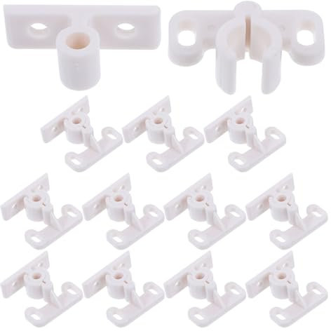 Angoily 12PCS Cabinet Door Buckle, Plastic Ball Cabinet Catches, Cabinet Tension latches for Door Double Ball Roller Catch Ball latches for Door Furniture Cabinet (White)