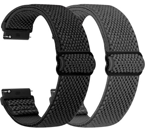 TumpCez - Quick Release Elastic Nylon Watch Straps - Band Width- 16mm 18mm 19mm 20mm 22mm 24mm Watch Straps -Choose Colour & Width