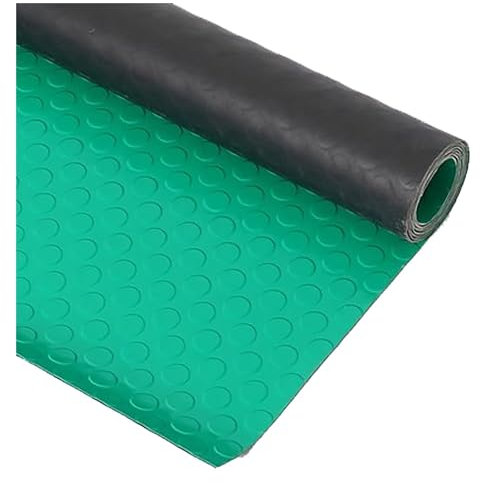 Revêtement de Sol de Garage, Tapis de Sol de Garage en PVC de 2,6 mm d'épaisseur, Rouleaux de revêtement de Sol en Caoutchouc antidérapants imperméables, Tapis en Caoutchouc à Projection Arrondie for